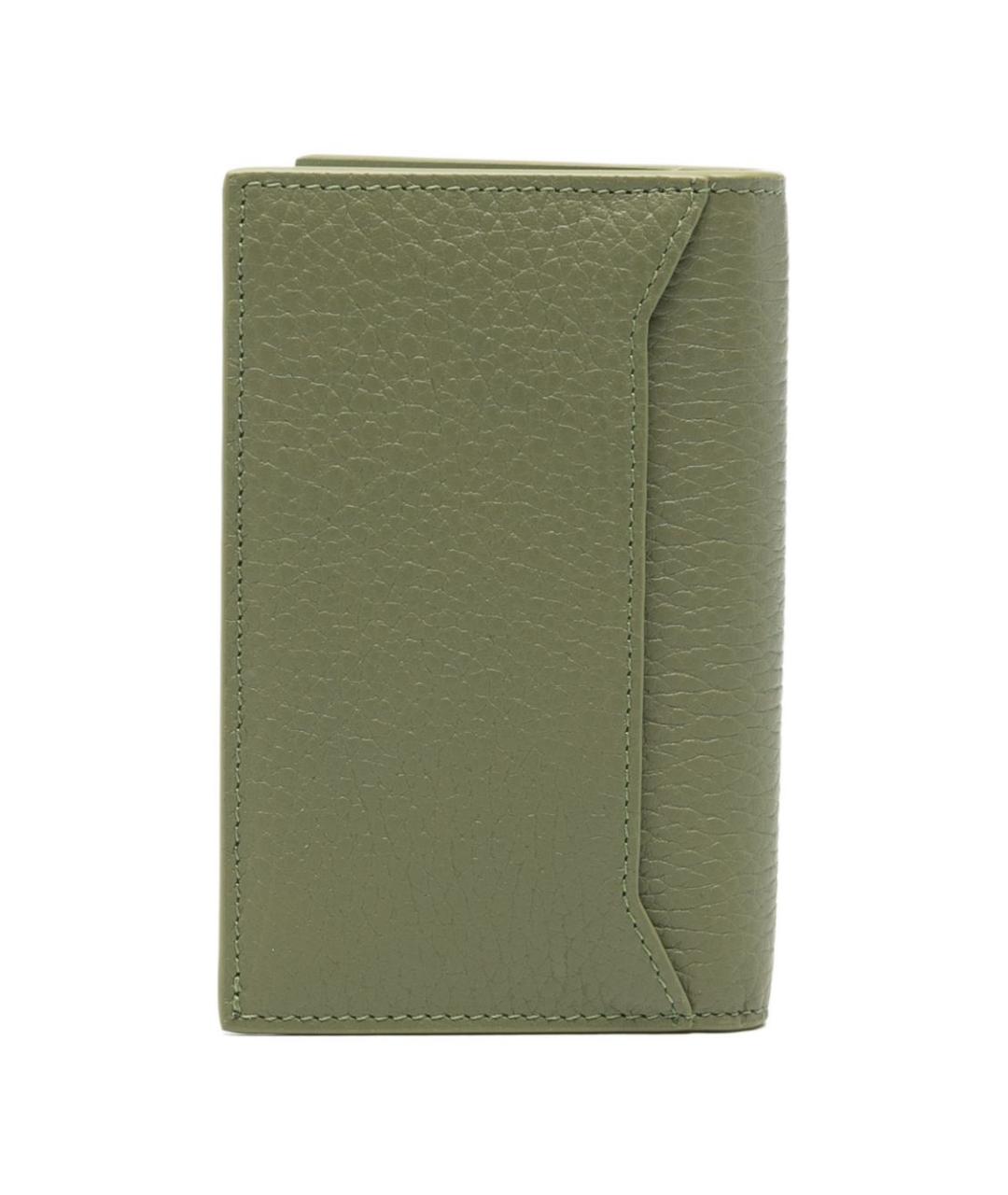 CELINE Хаки кожаный кошелек, фото 3