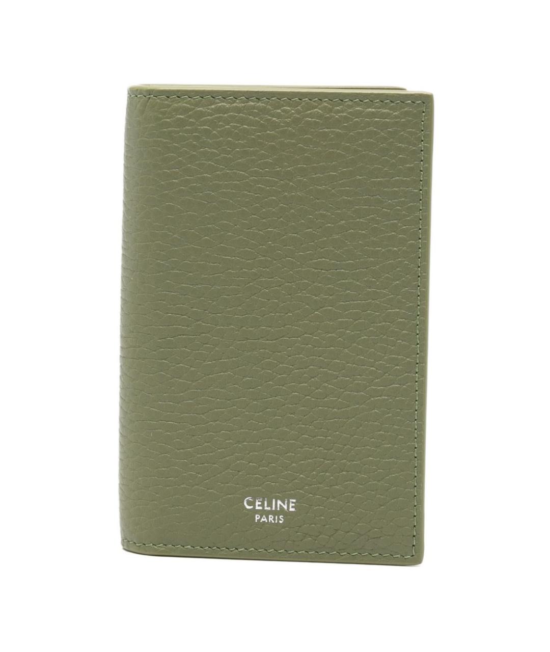 CELINE Хаки кожаный кошелек, фото 1