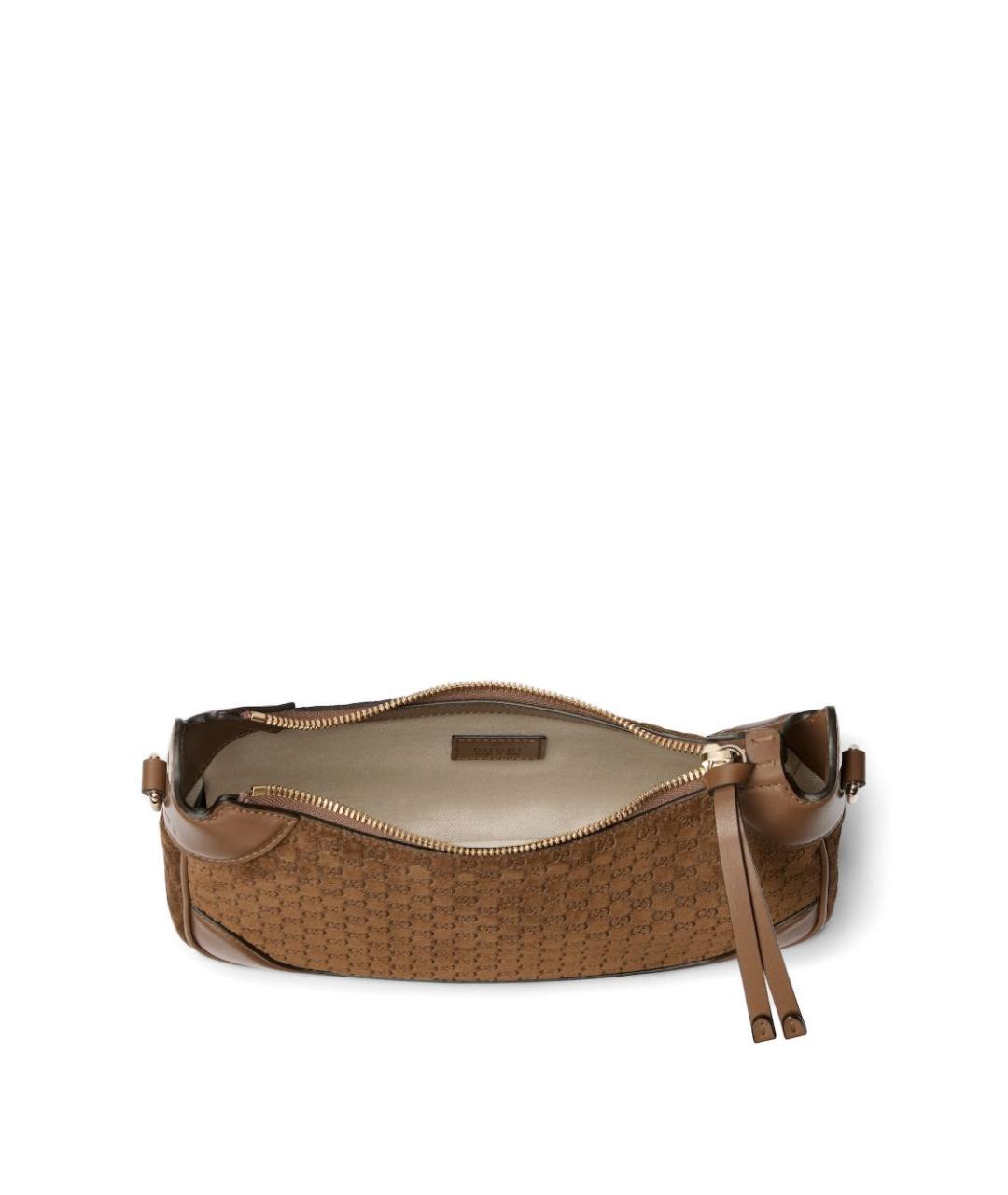 GUCCI Коричневая кожаная сумка через плечо, фото 3