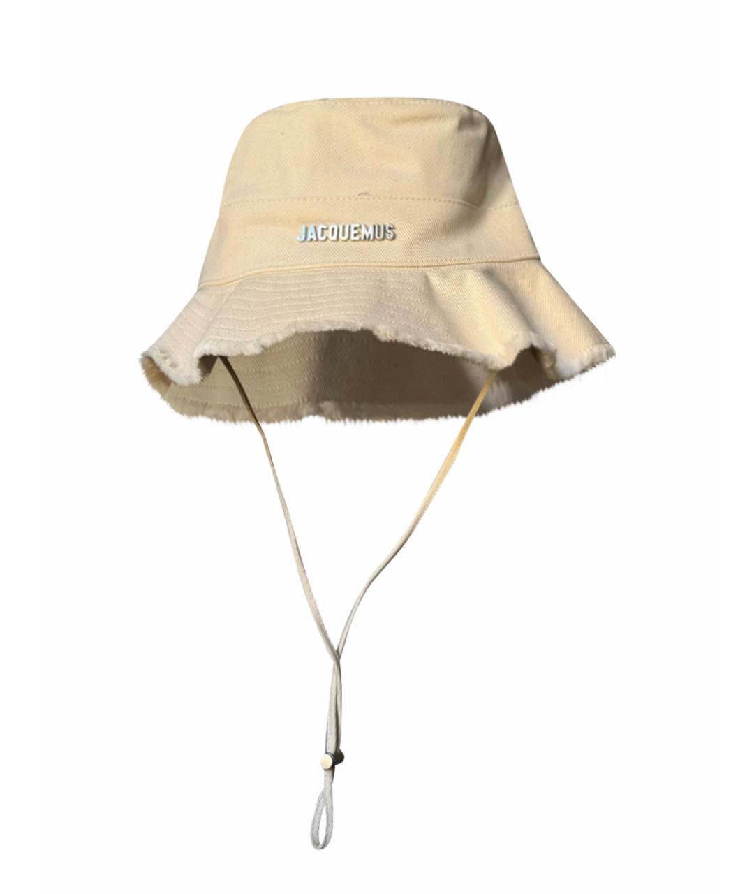 JACQUEMUS Бежевая хлопковая панама, фото 1