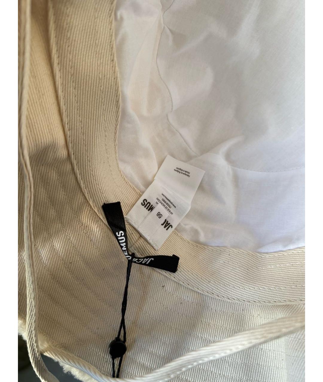 JACQUEMUS Бежевая хлопковая панама, фото 4