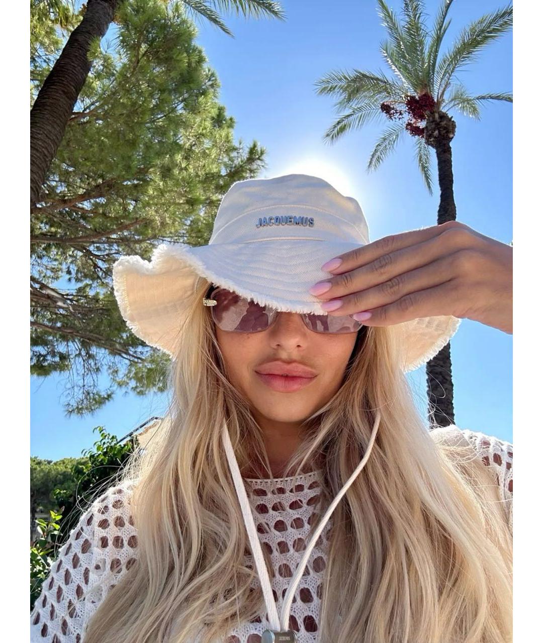 JACQUEMUS Бежевая хлопковая панама, фото 8