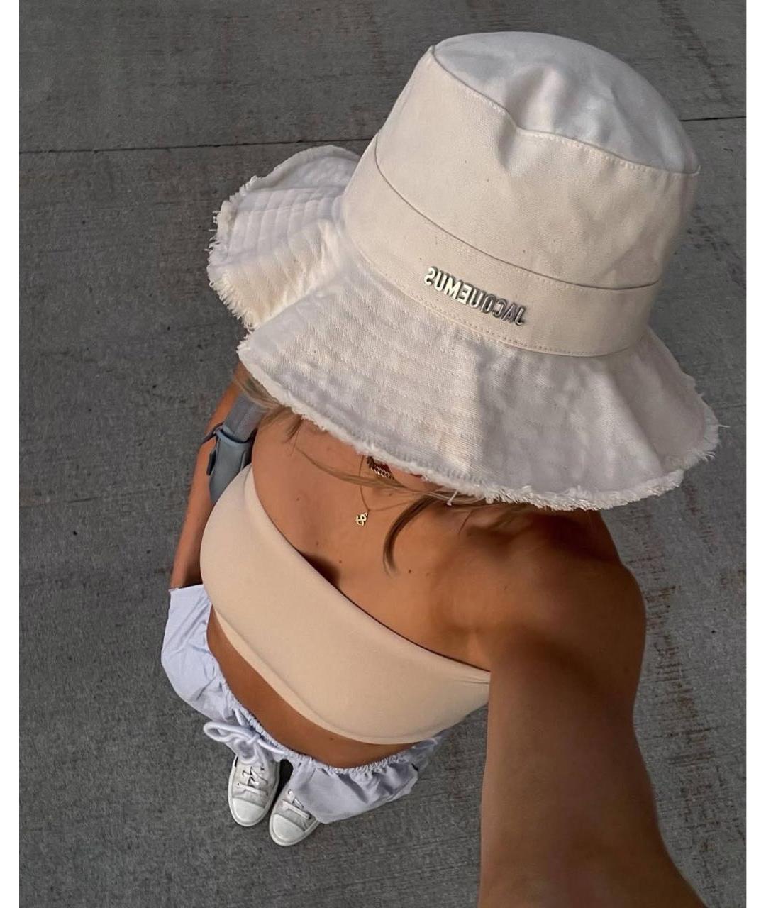 JACQUEMUS Бежевая хлопковая панама, фото 6