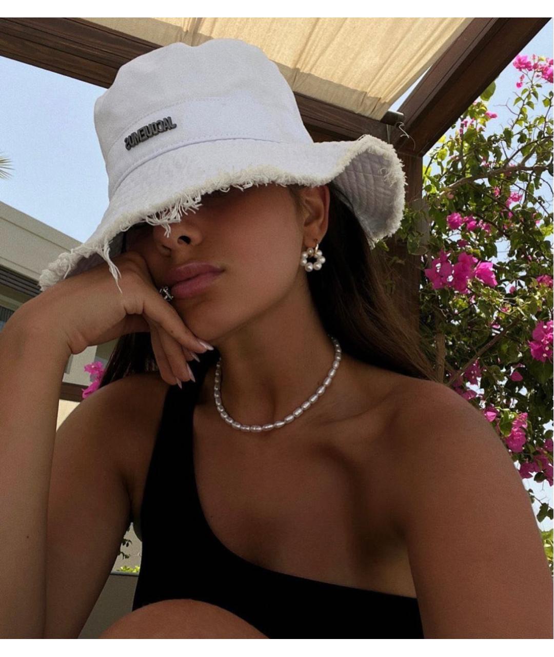 JACQUEMUS Бежевая хлопковая панама, фото 5