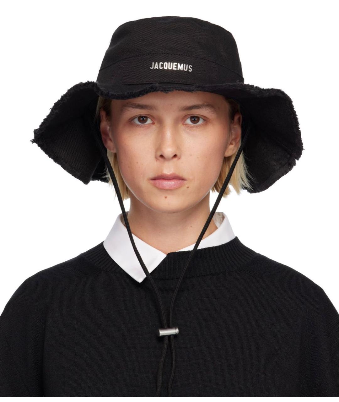 JACQUEMUS Черная хлопковая панама, фото 2