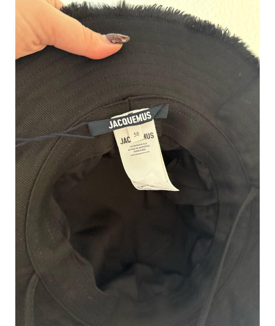 JACQUEMUS Черная хлопковая панама, фото 4