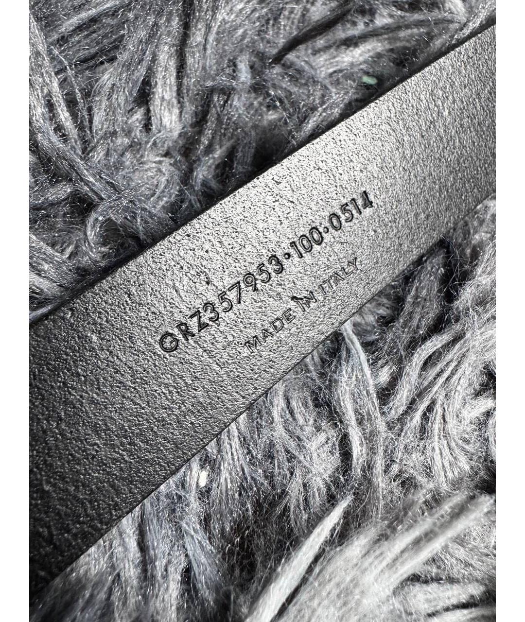 SAINT LAURENT Черный кожаный ремень, фото 7