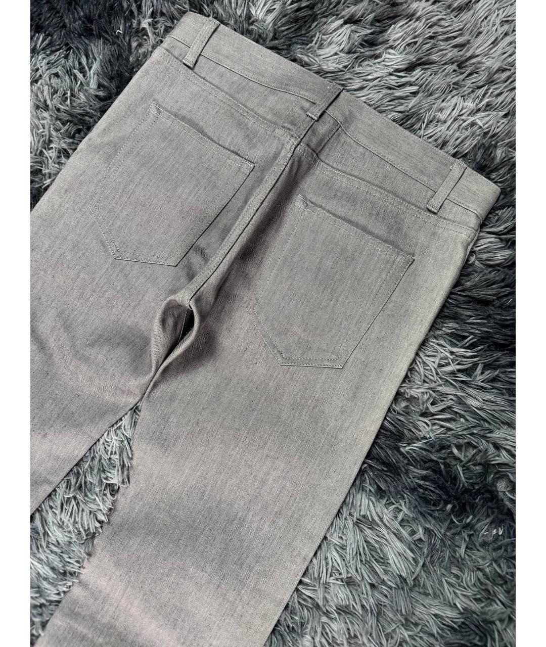 SAINT LAURENT Серые хлопковые джинсы скинни, фото 3