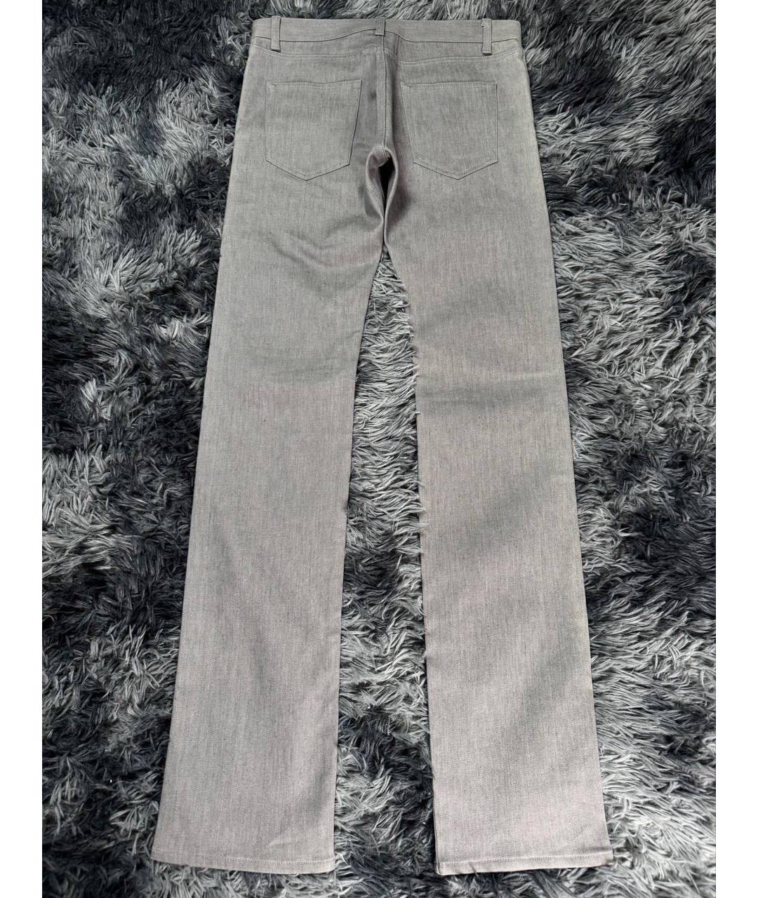 SAINT LAURENT Серые хлопковые джинсы скинни, фото 2