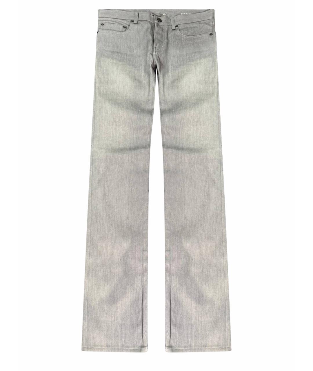 SAINT LAURENT Серые хлопковые джинсы скинни, фото 1