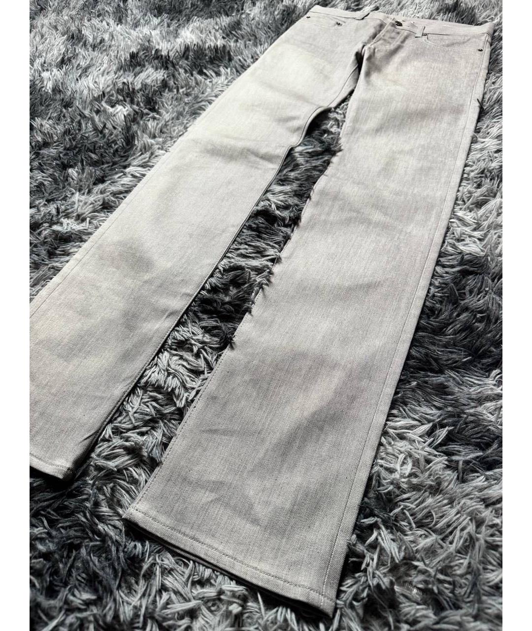SAINT LAURENT Серые хлопковые джинсы скинни, фото 6