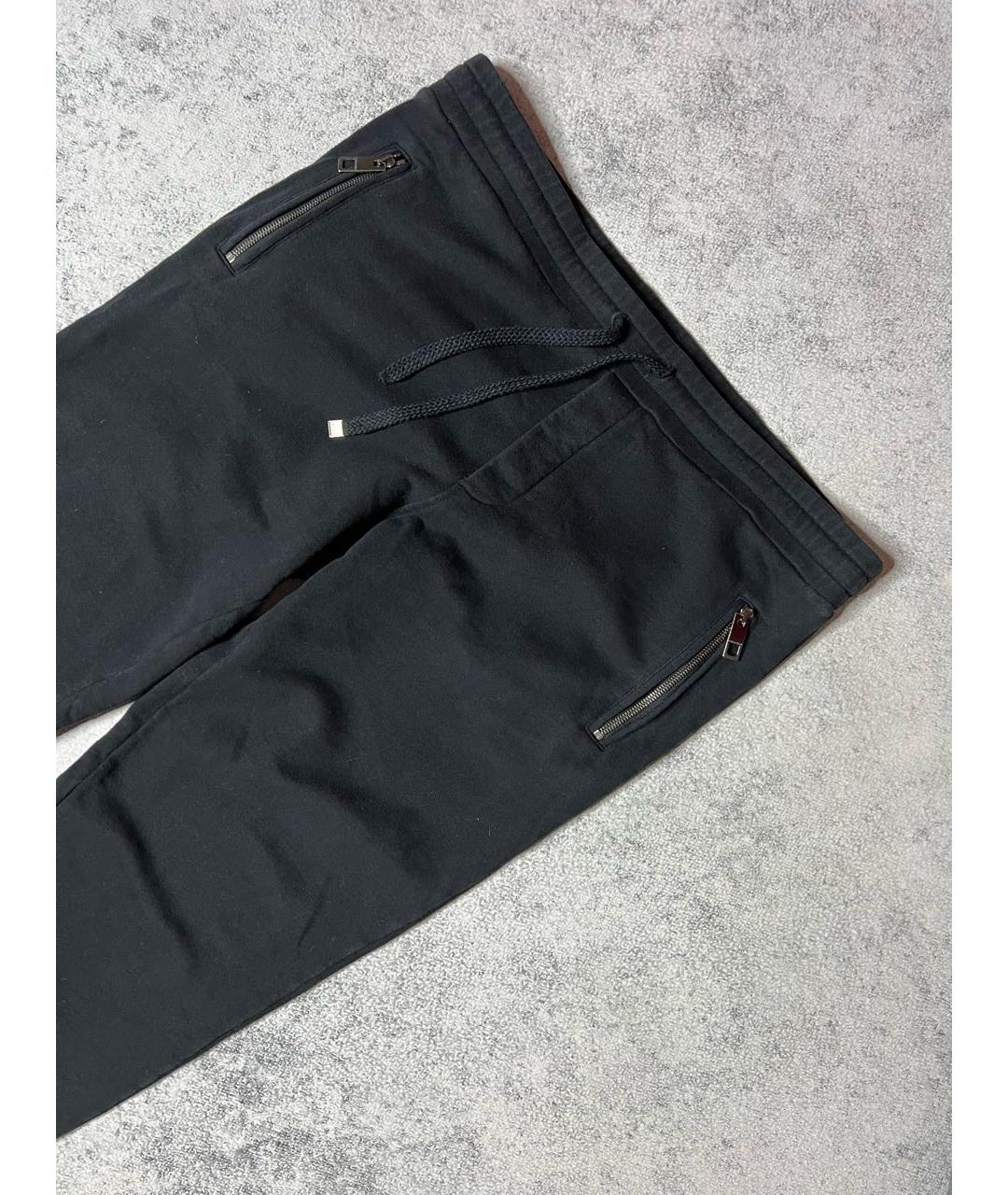 DOLCE&GABBANA Черные хлопко-эластановые повседневные брюки, фото 2