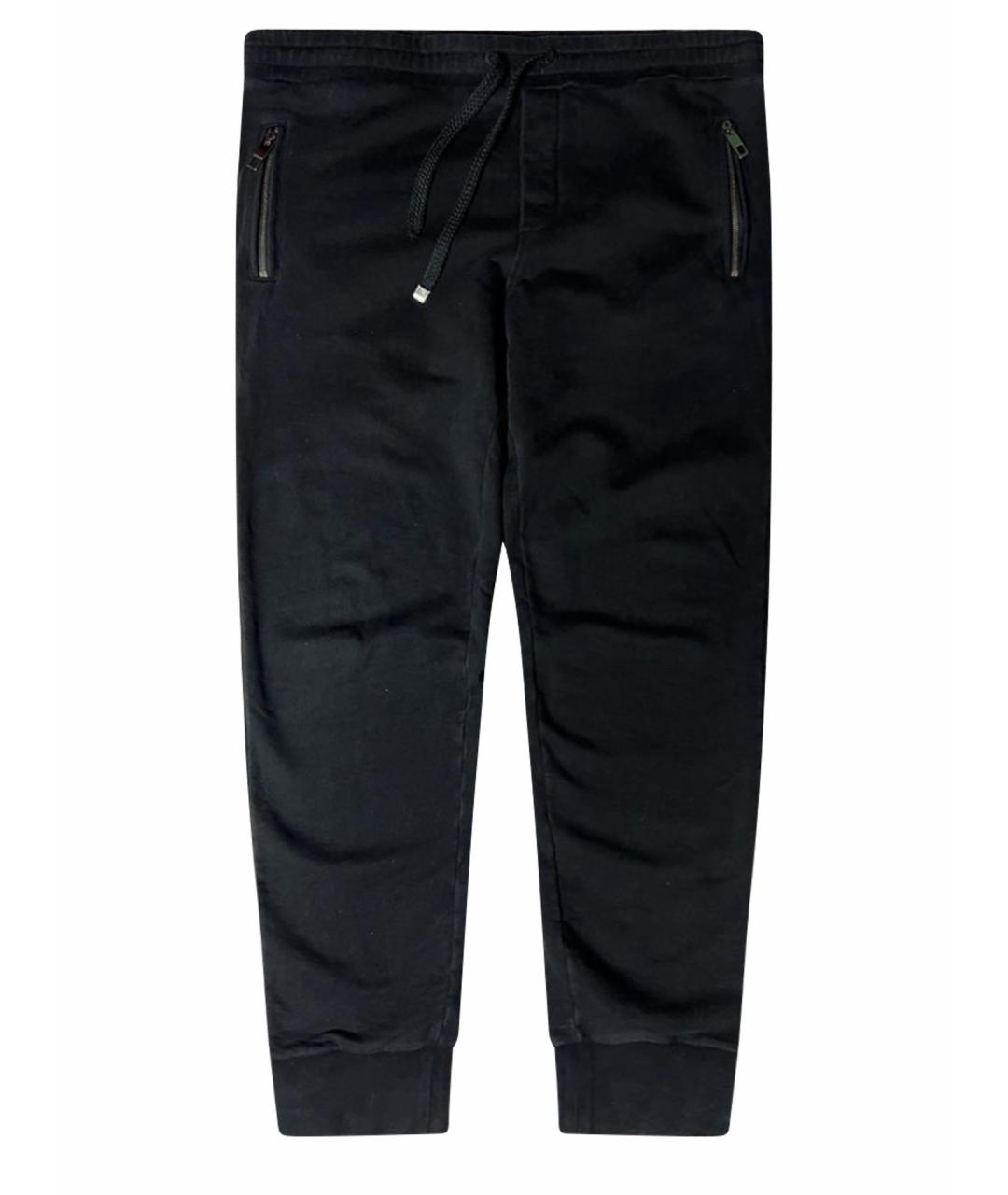 DOLCE&GABBANA Черные хлопко-эластановые повседневные брюки, фото 1