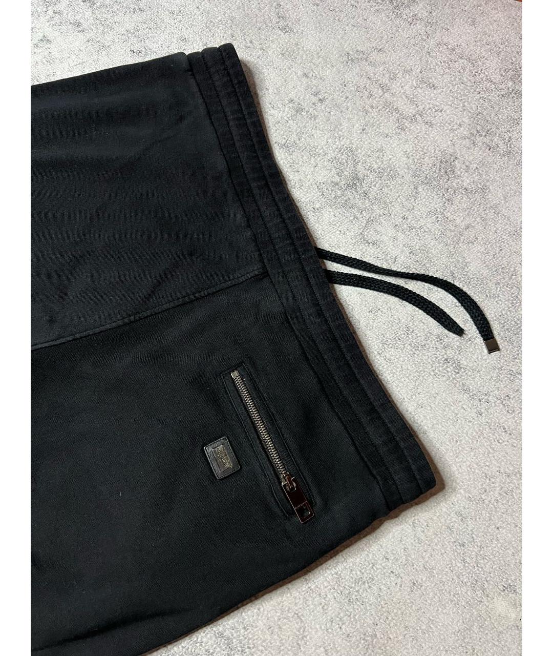 DOLCE&GABBANA Черные хлопко-эластановые повседневные брюки, фото 5