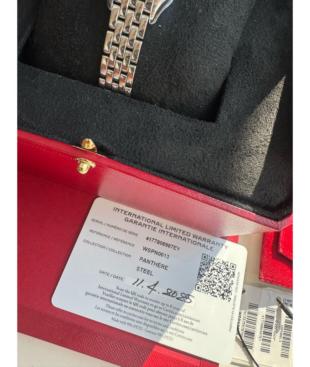 CARTIER Серебряные металлические часы, фото 4