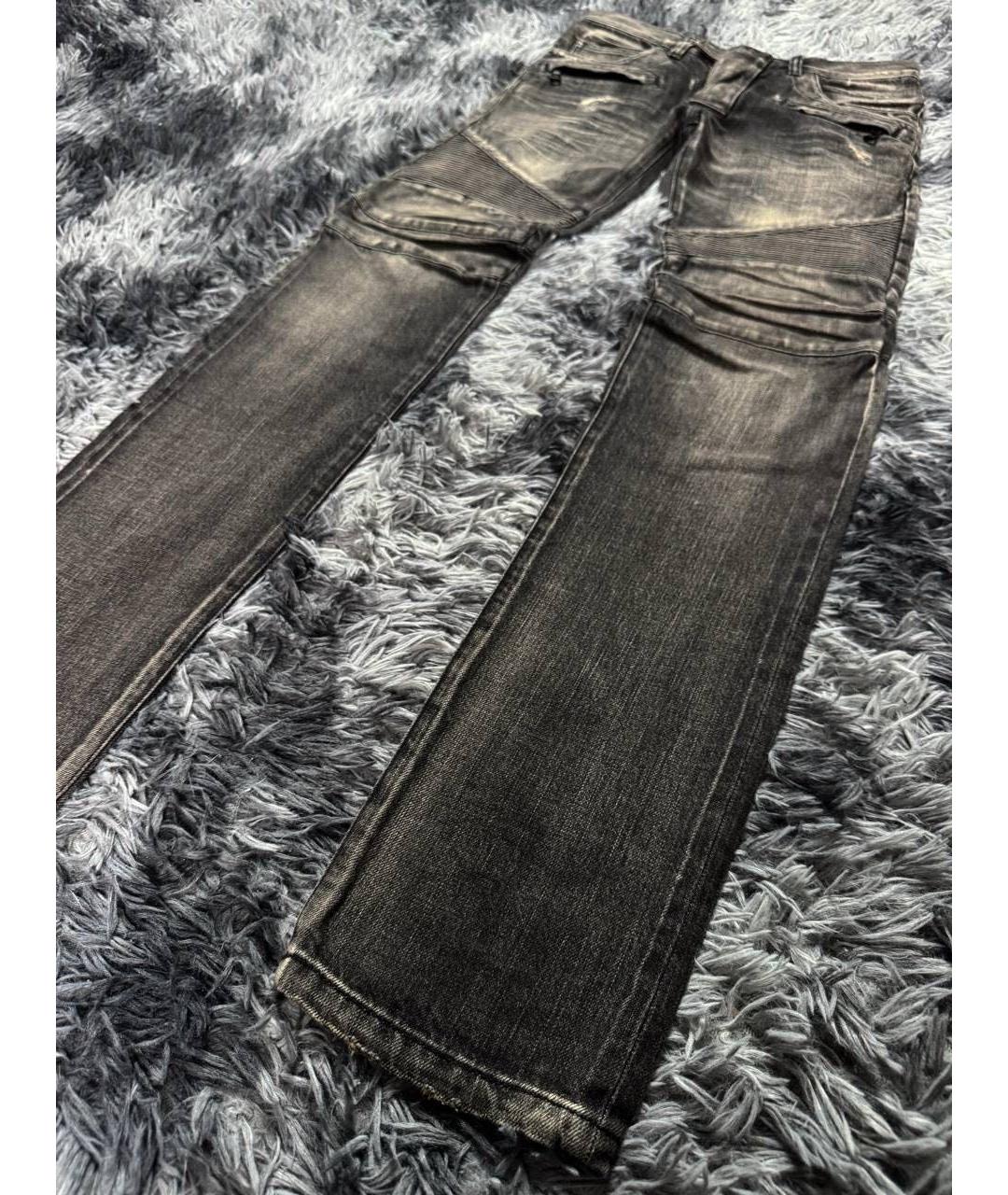 BALMAIN Антрацитовые хлопковые джинсы скинни, фото 7