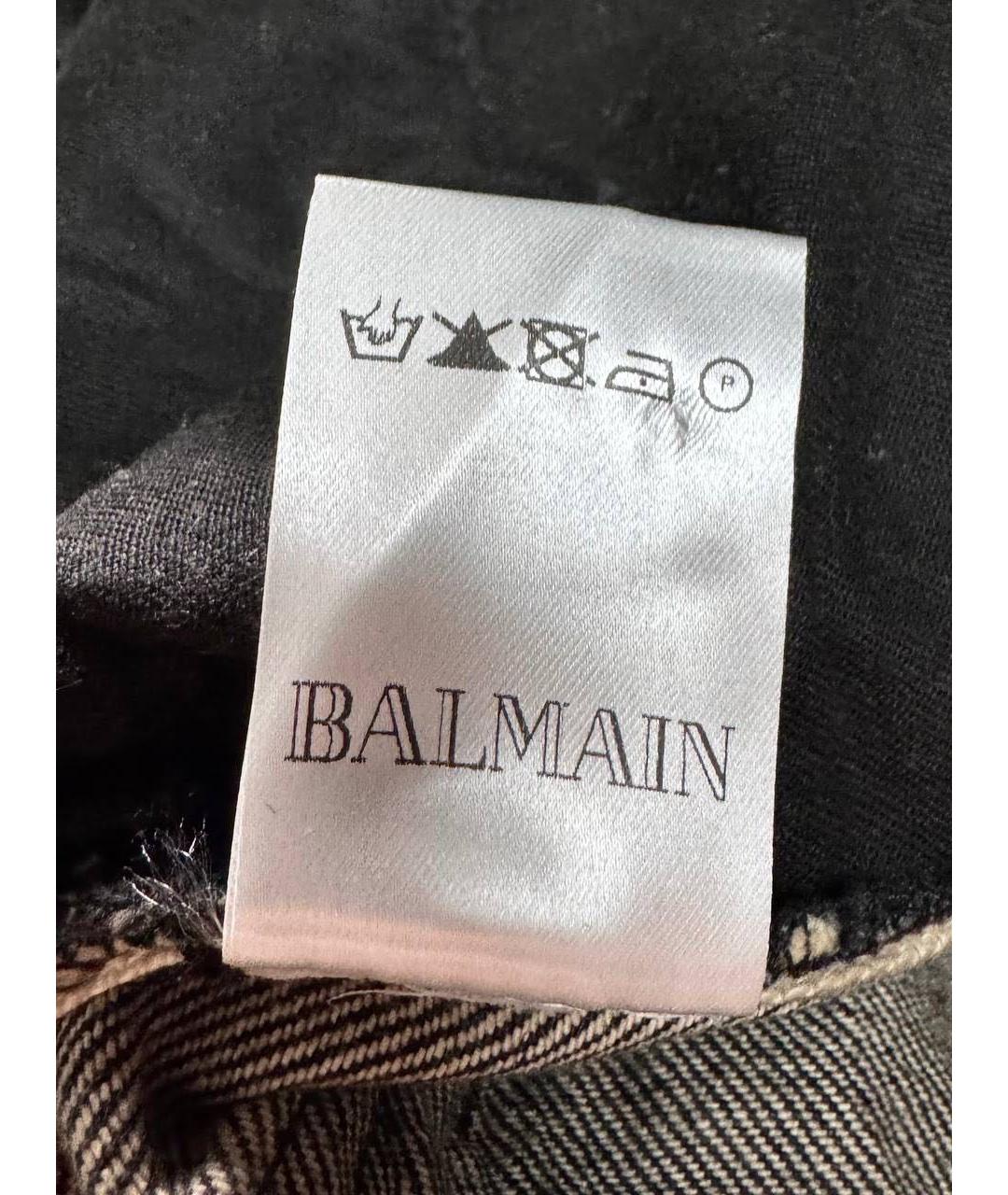 BALMAIN Антрацитовые хлопковые джинсы скинни, фото 6