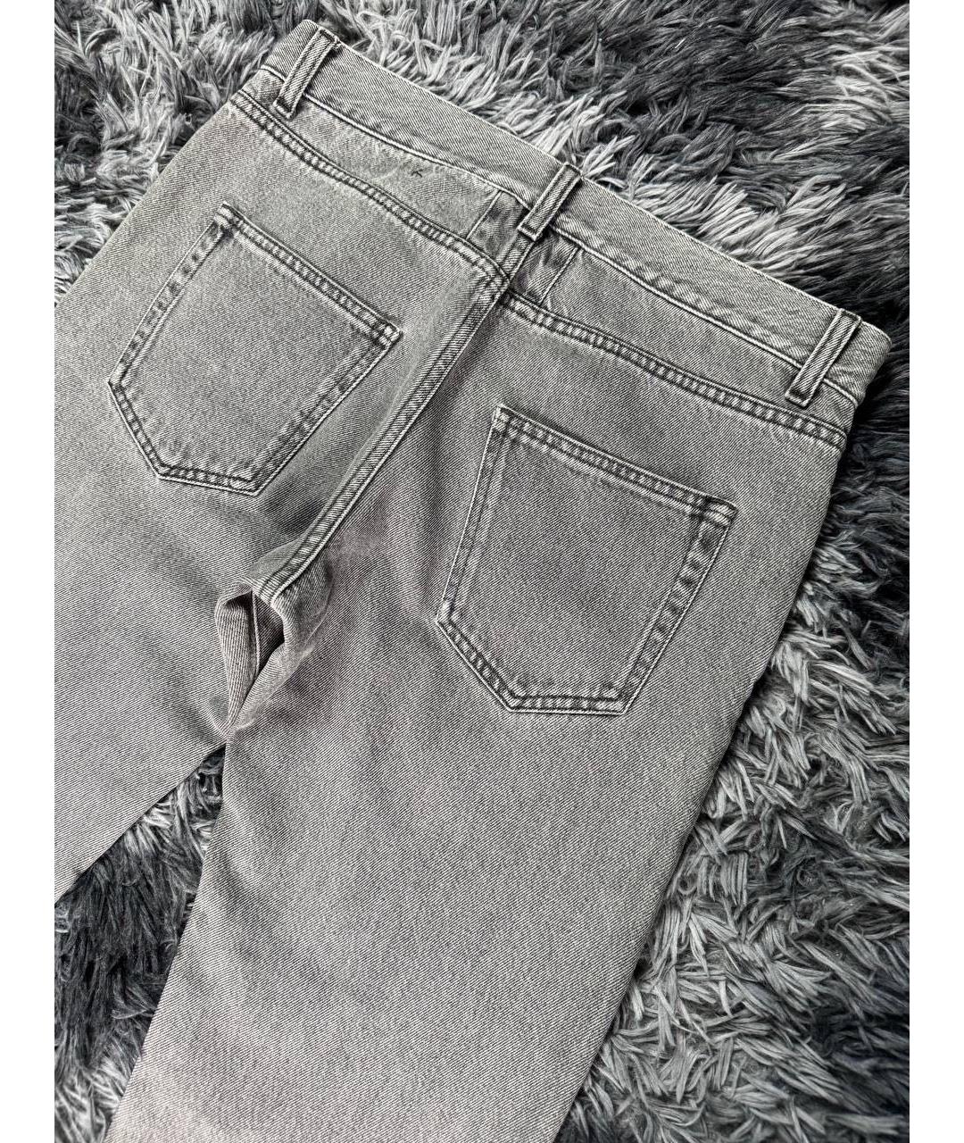 SAINT LAURENT Серые хлопковые джинсы скинни, фото 3