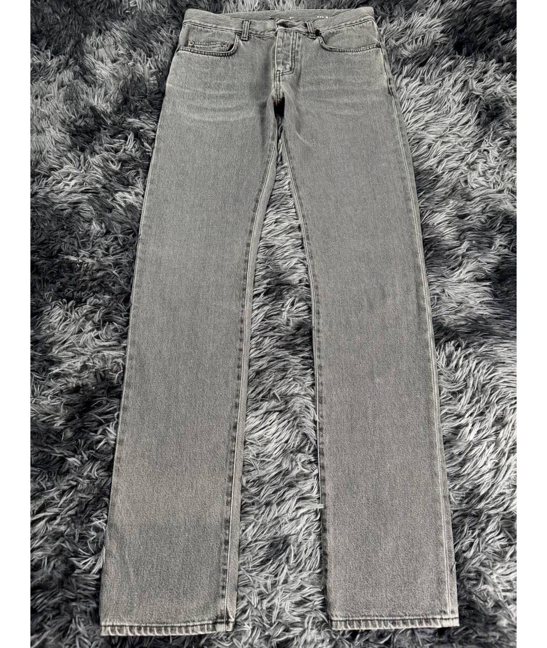 SAINT LAURENT Серые хлопковые джинсы скинни, фото 9