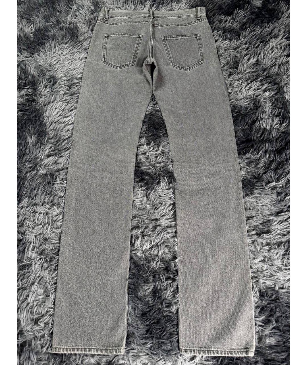 SAINT LAURENT Серые хлопковые джинсы скинни, фото 2