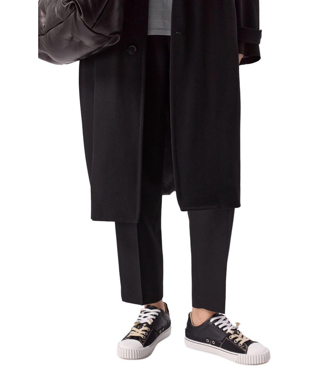 MAISON MARGIELA Черные кожаные кеды, фото 5