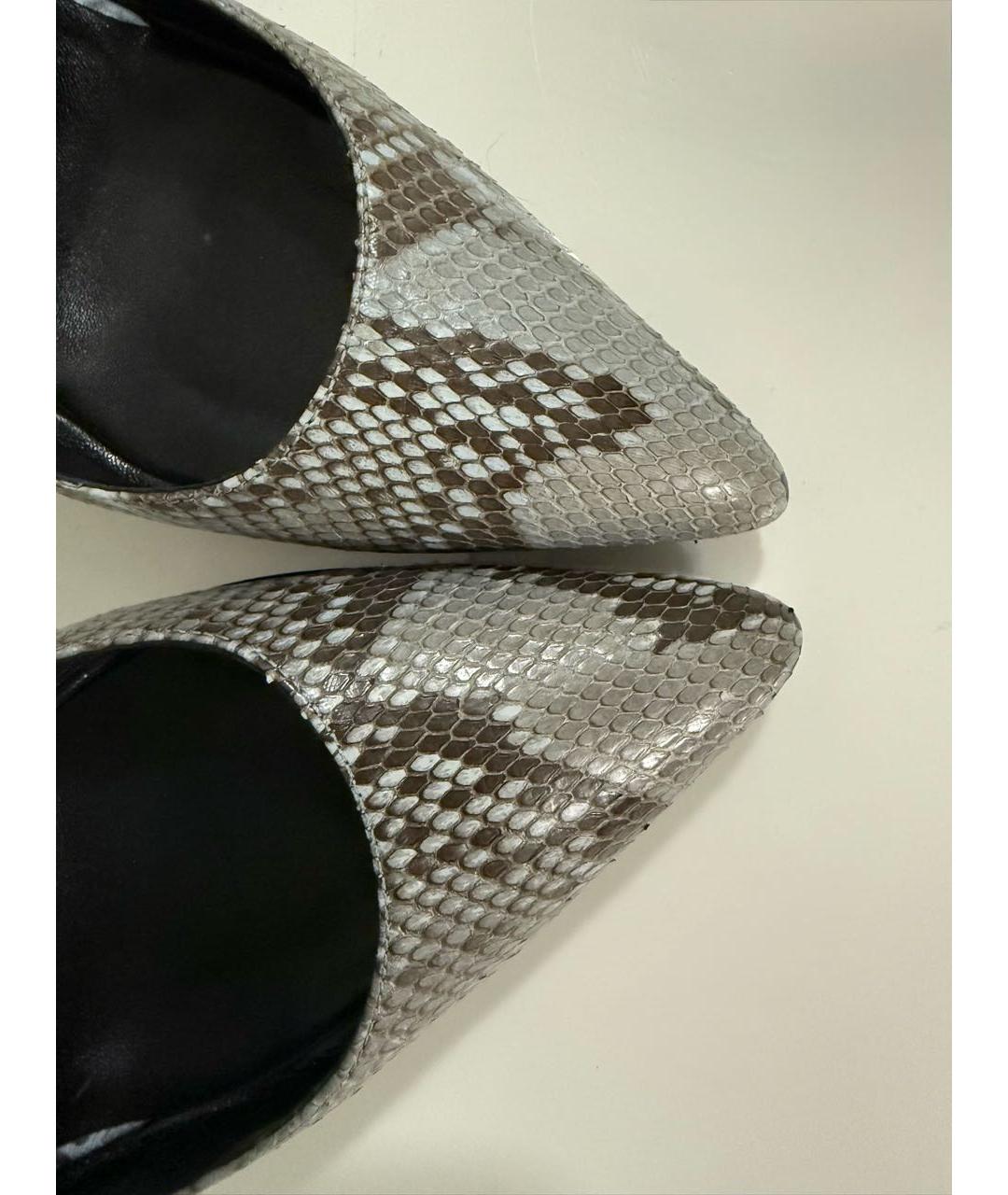 GUCCI Серые туфли из экзотической кожи, фото 6