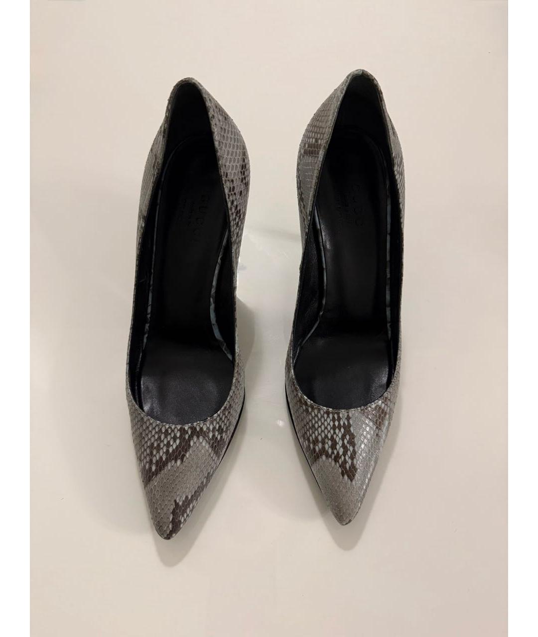 GUCCI Серые туфли из экзотической кожи, фото 2