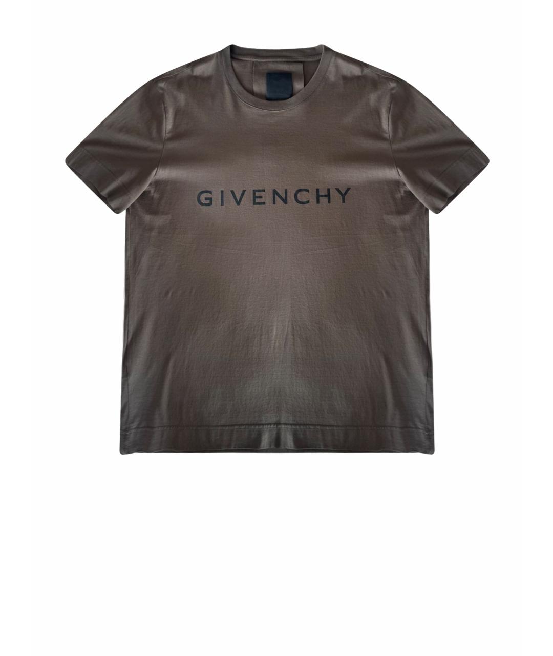 GIVENCHY Антрацитовая хлопковая футболка, фото 1