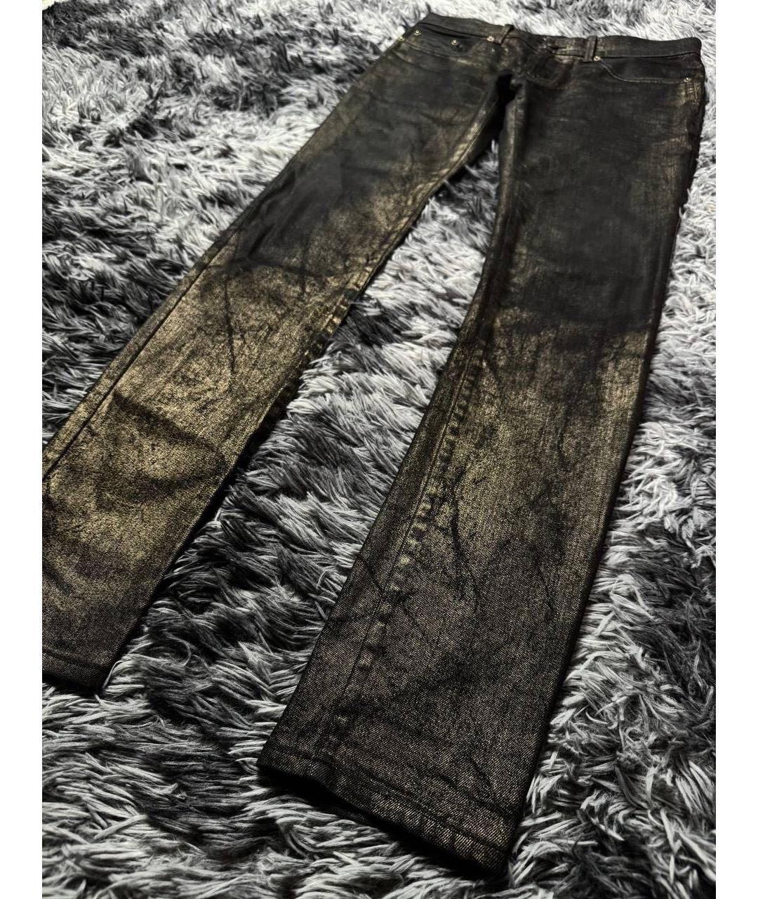 SAINT LAURENT Черные хлопковые джинсы скинни, фото 3