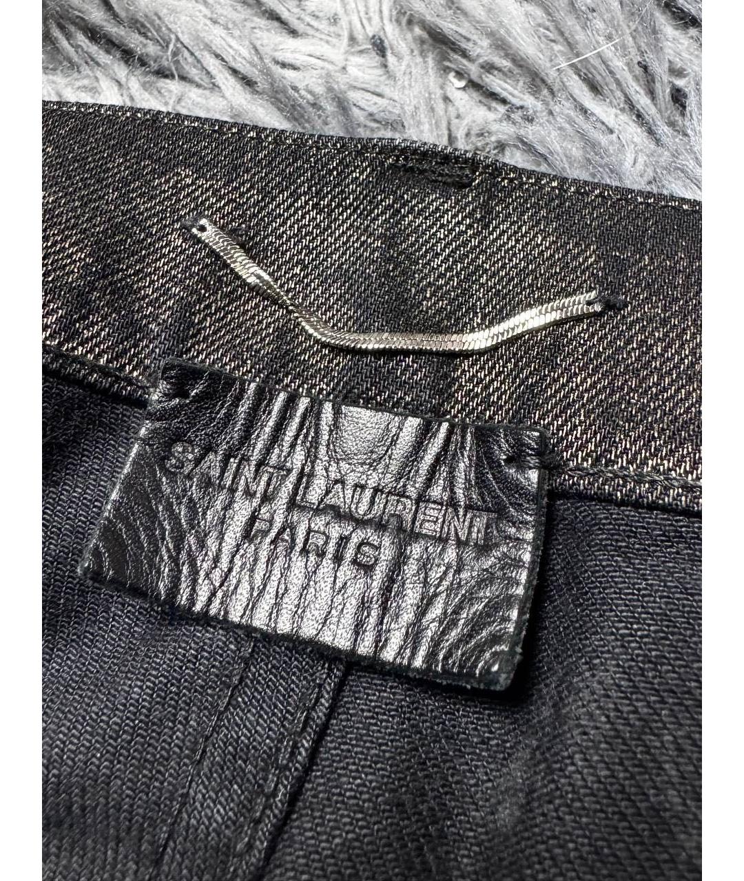 SAINT LAURENT Черные хлопковые джинсы скинни, фото 7