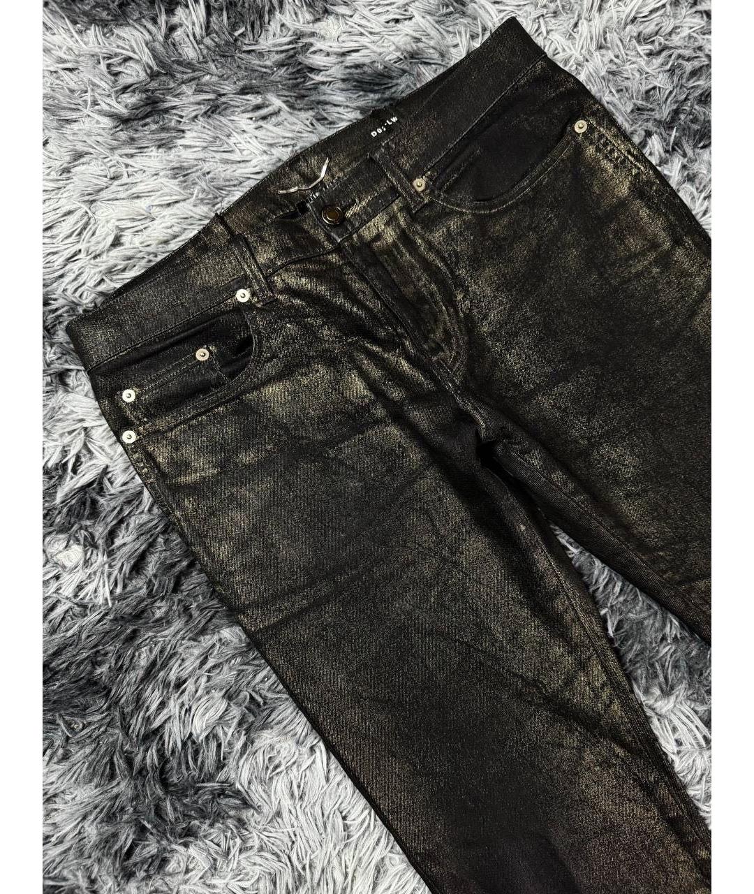 SAINT LAURENT Черные хлопковые джинсы скинни, фото 4