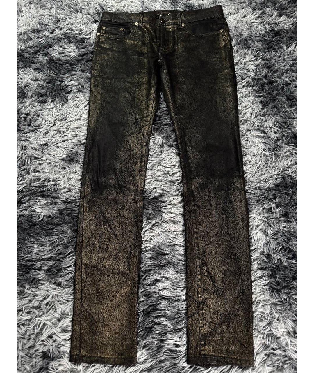 SAINT LAURENT Черные хлопковые джинсы скинни, фото 8