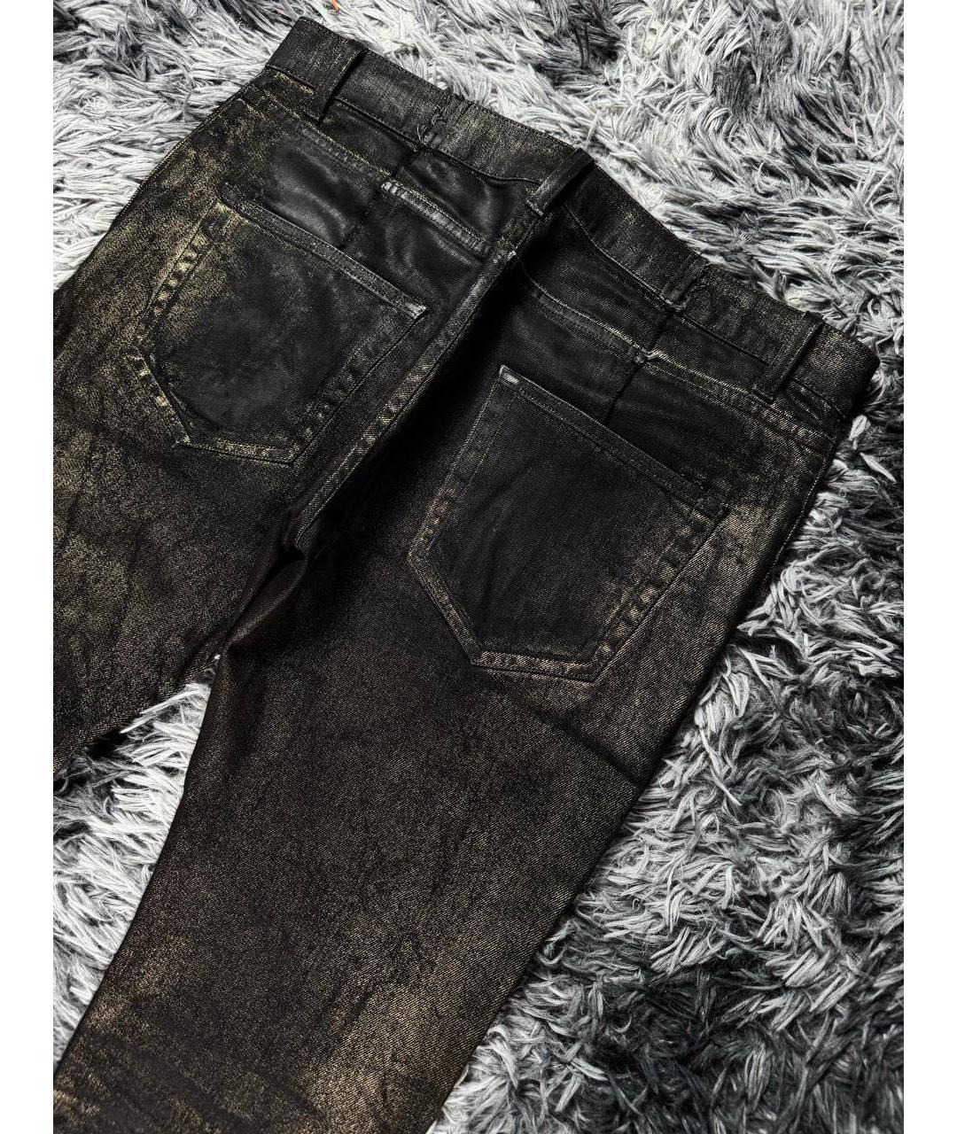 SAINT LAURENT Черные хлопковые джинсы скинни, фото 2