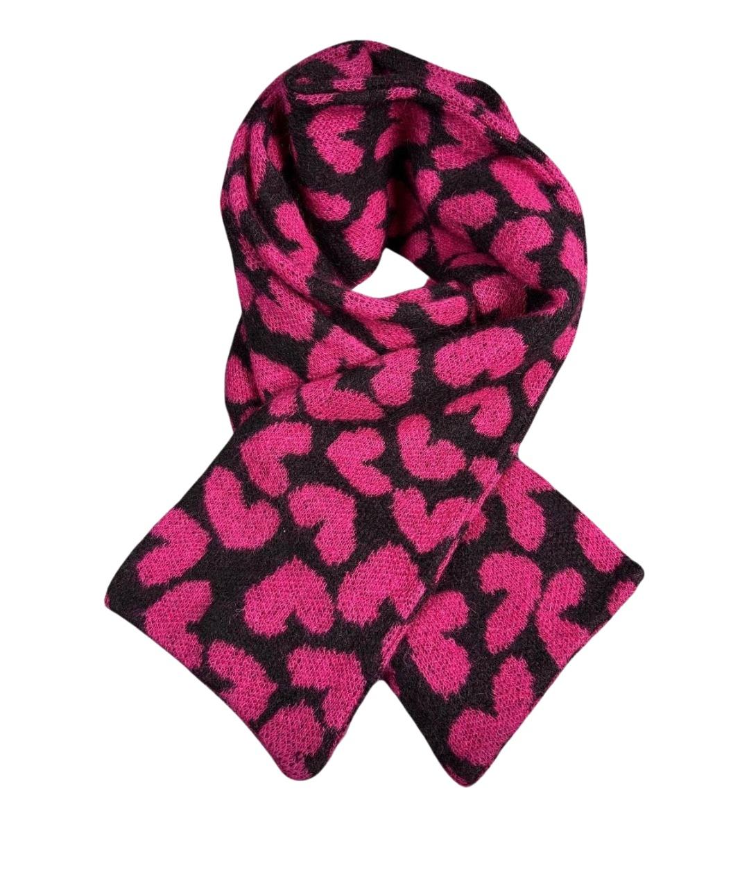 SAINT LAURENT Розовый шерстяной шарф, фото 1