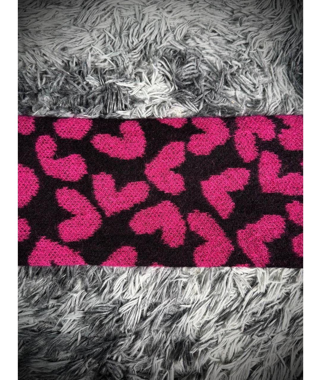 SAINT LAURENT Розовый шерстяной шарф, фото 2