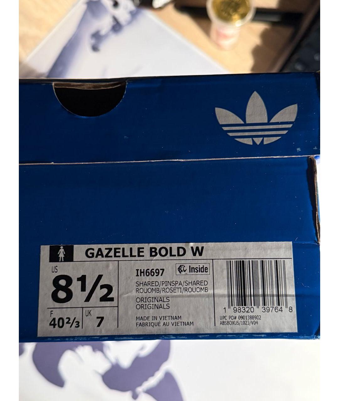 ADIDAS Розовые замшевые кроссовки, фото 5