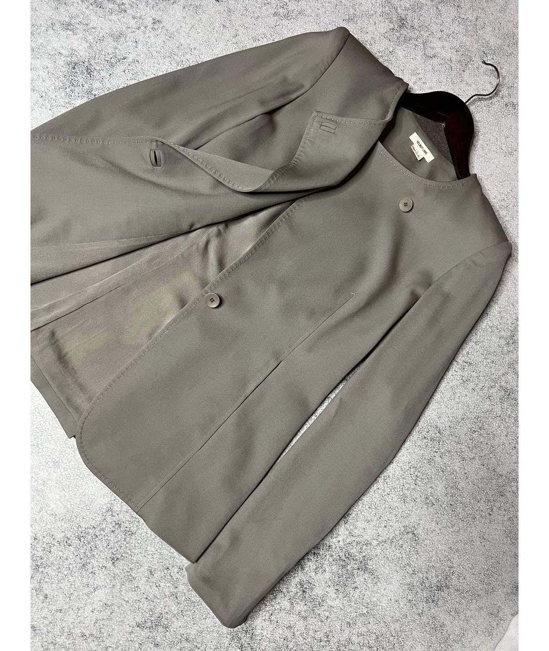 HELMUT LANG Серый шерстяной жакет/пиджак, фото 5