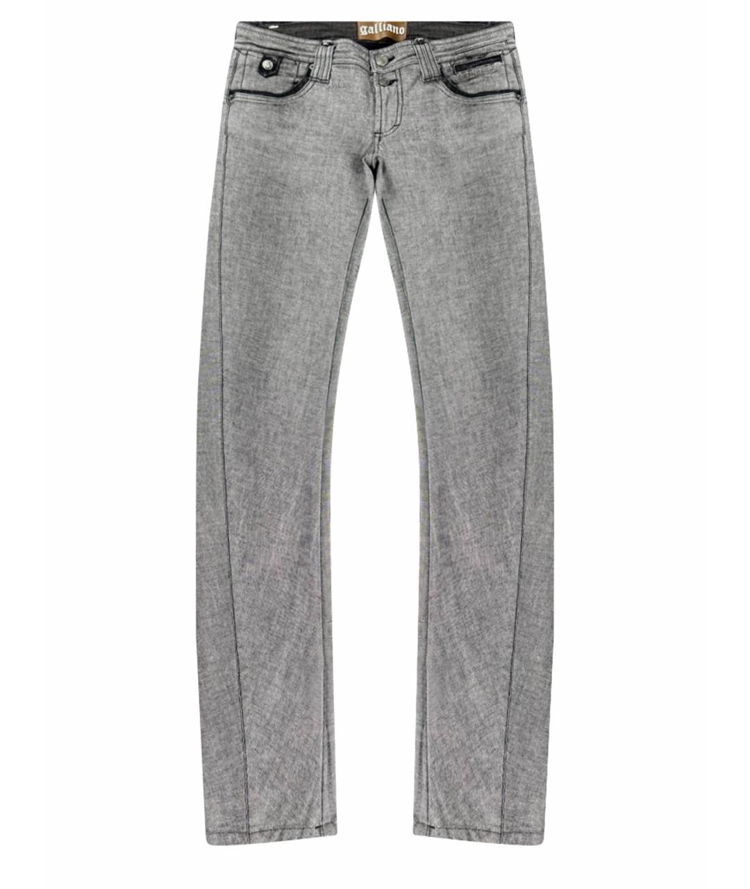 JOHN GALLIANO Серые хлопковые джинсы скинни, фото 1