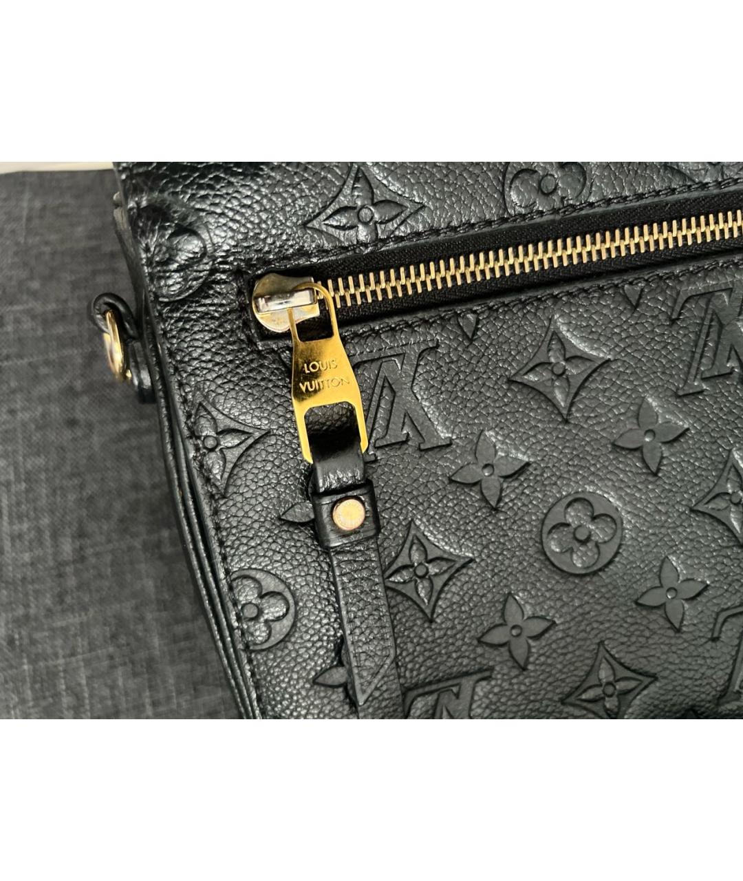 LOUIS VUITTON Черная кожаная сумка через плечо, фото 2