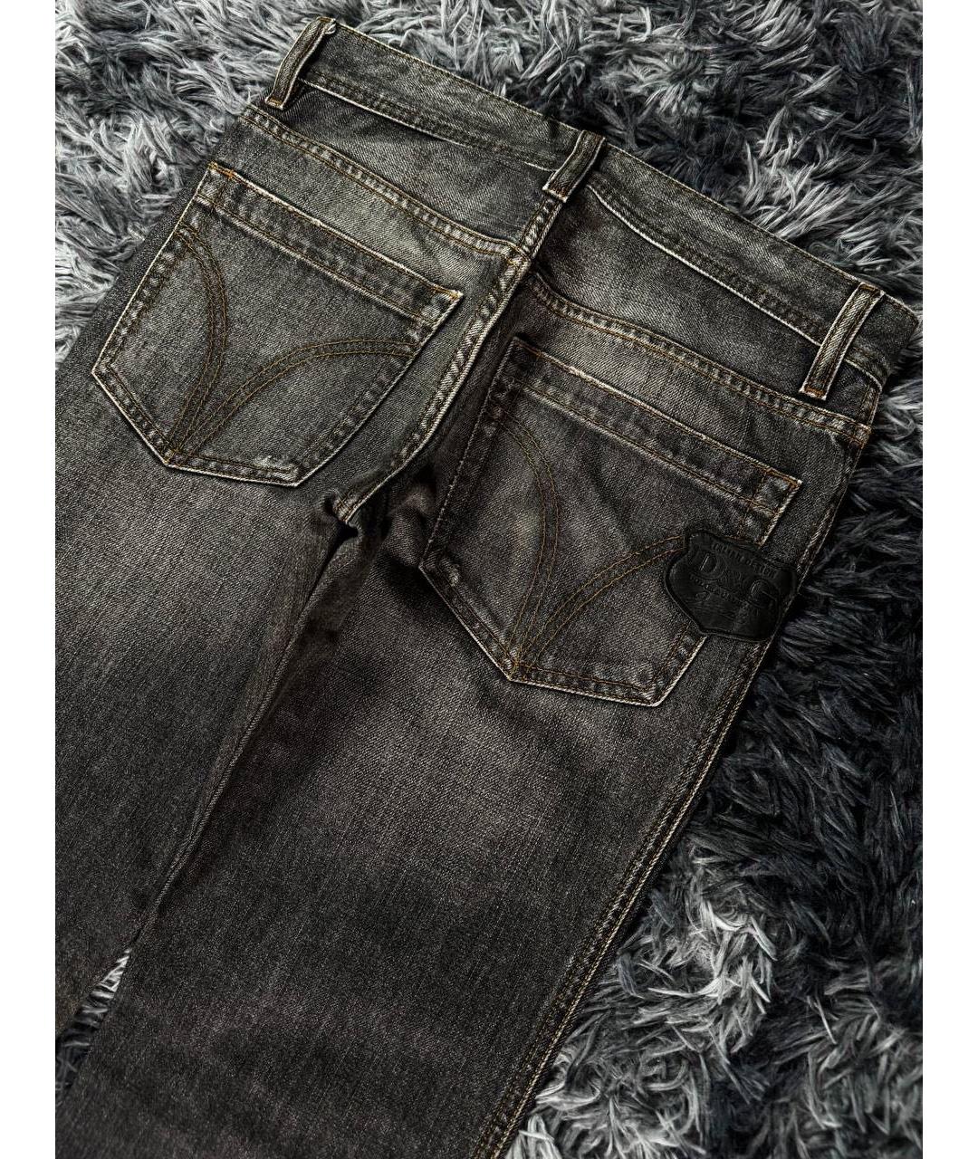 DOLCE&GABBANA Антрацитовые хлопковые джинсы скинни, фото 3