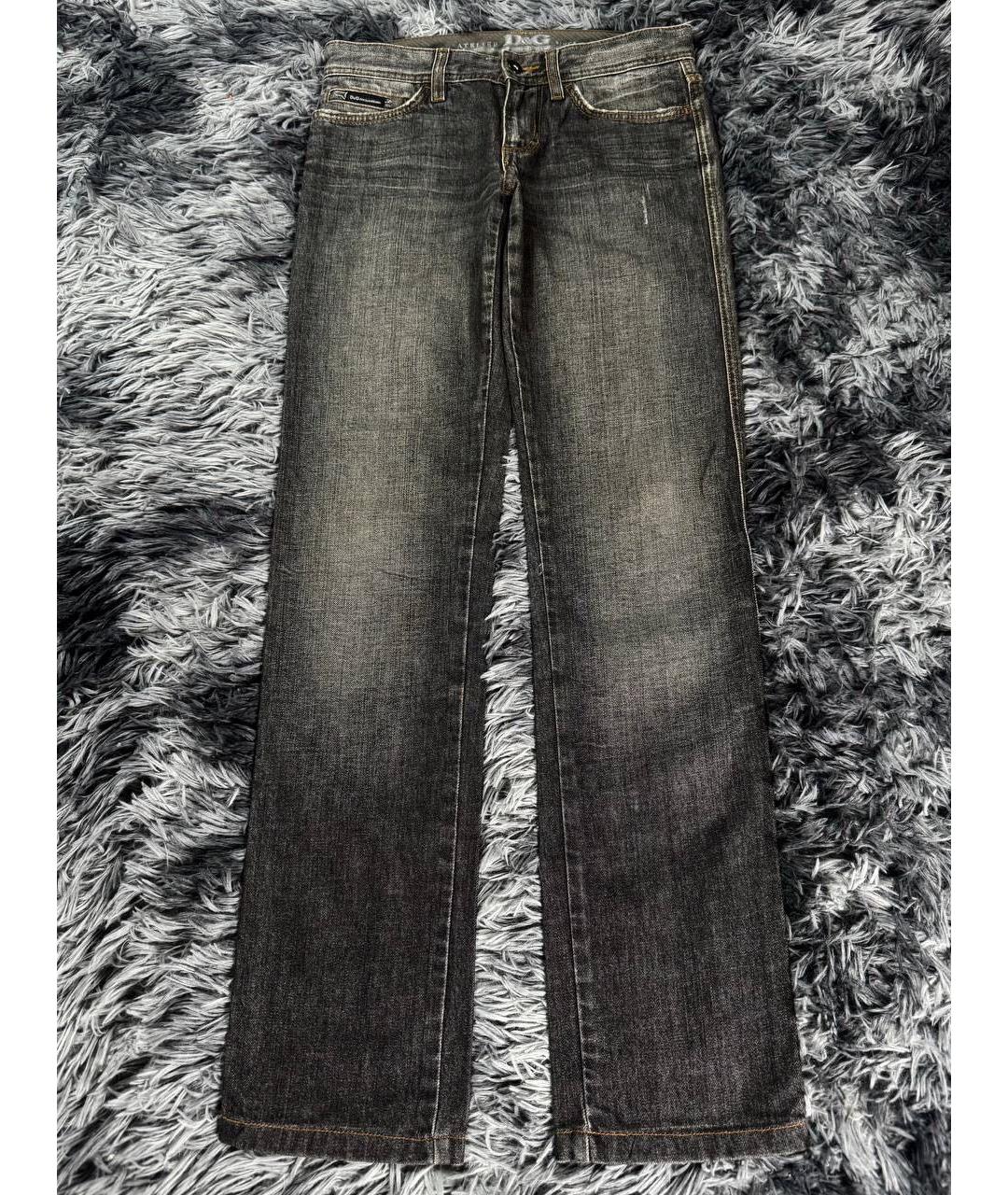 DOLCE&GABBANA Антрацитовые хлопковые джинсы скинни, фото 9