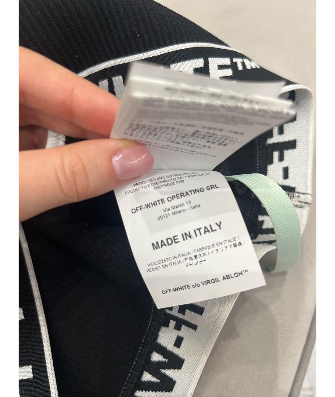 OFF-WHITE Черная полиамидовая майка, фото 4