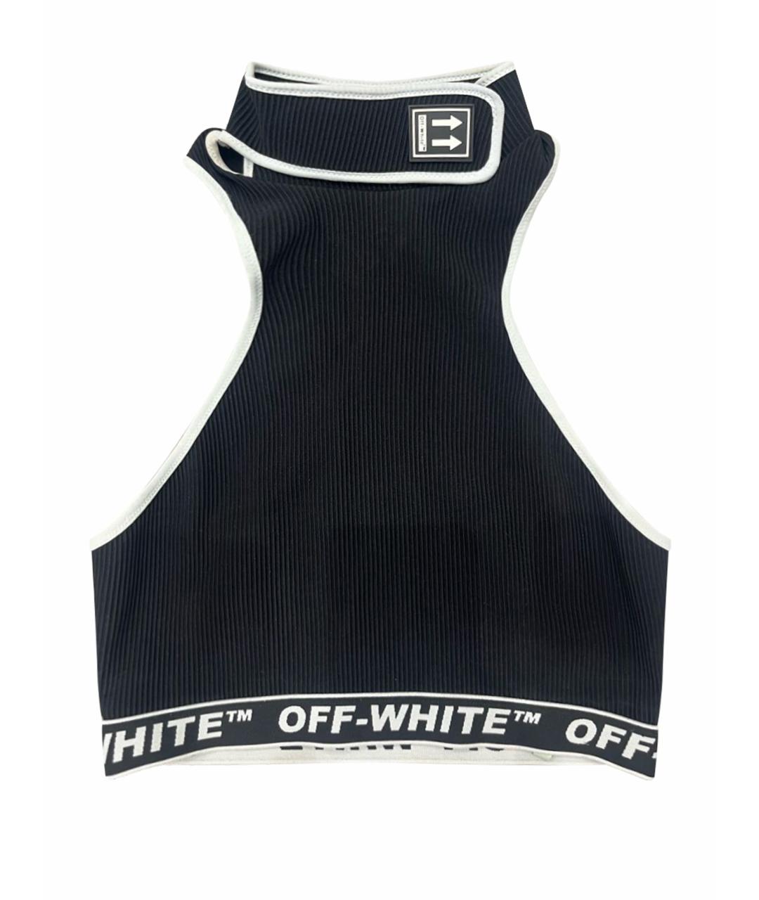 OFF-WHITE Черная полиамидовая майка, фото 1