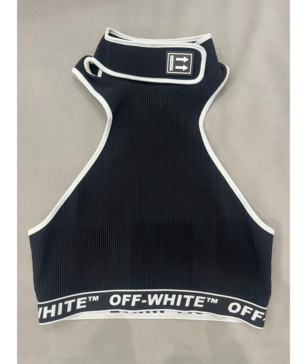 OFF-WHITE Черная полиамидовая майка, фото 6