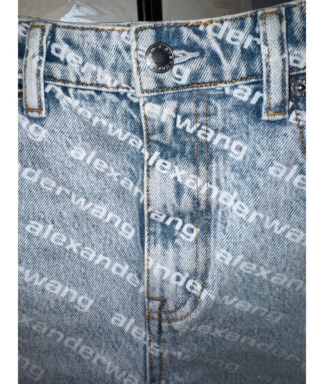 ALEXANDER WANG Голубые хлопковые шорты, фото 5