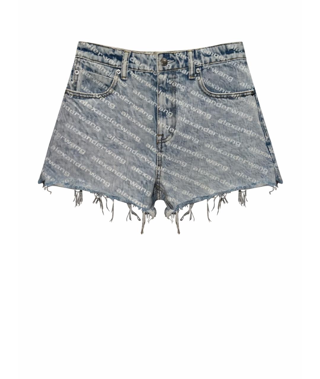 ALEXANDER WANG Голубые хлопковые шорты, фото 1