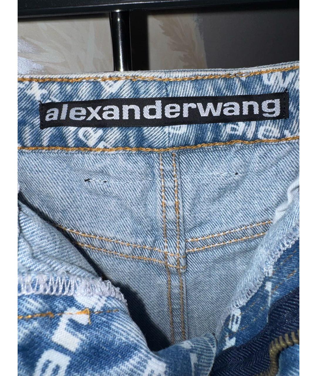 ALEXANDER WANG Голубые хлопковые шорты, фото 3