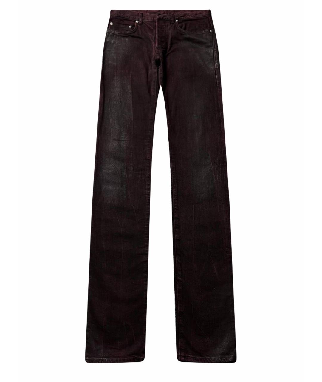 CHRISTIAN DIOR Бордовые хлопковые джинсы скинни, фото 1