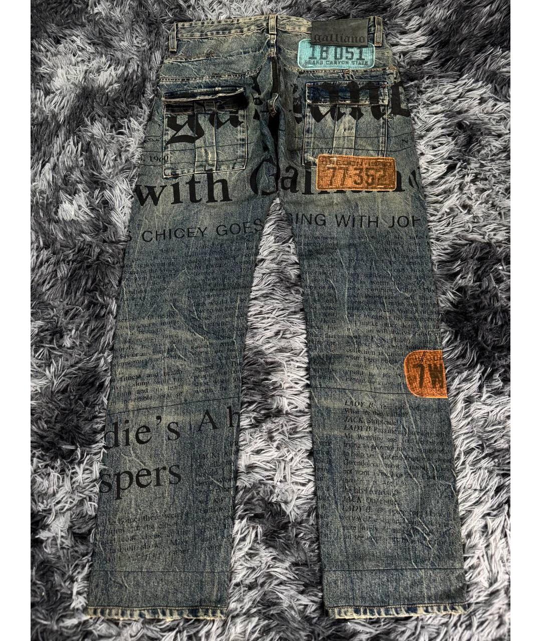 JOHN GALLIANO Синие хлопковые джинсы скинни, фото 2