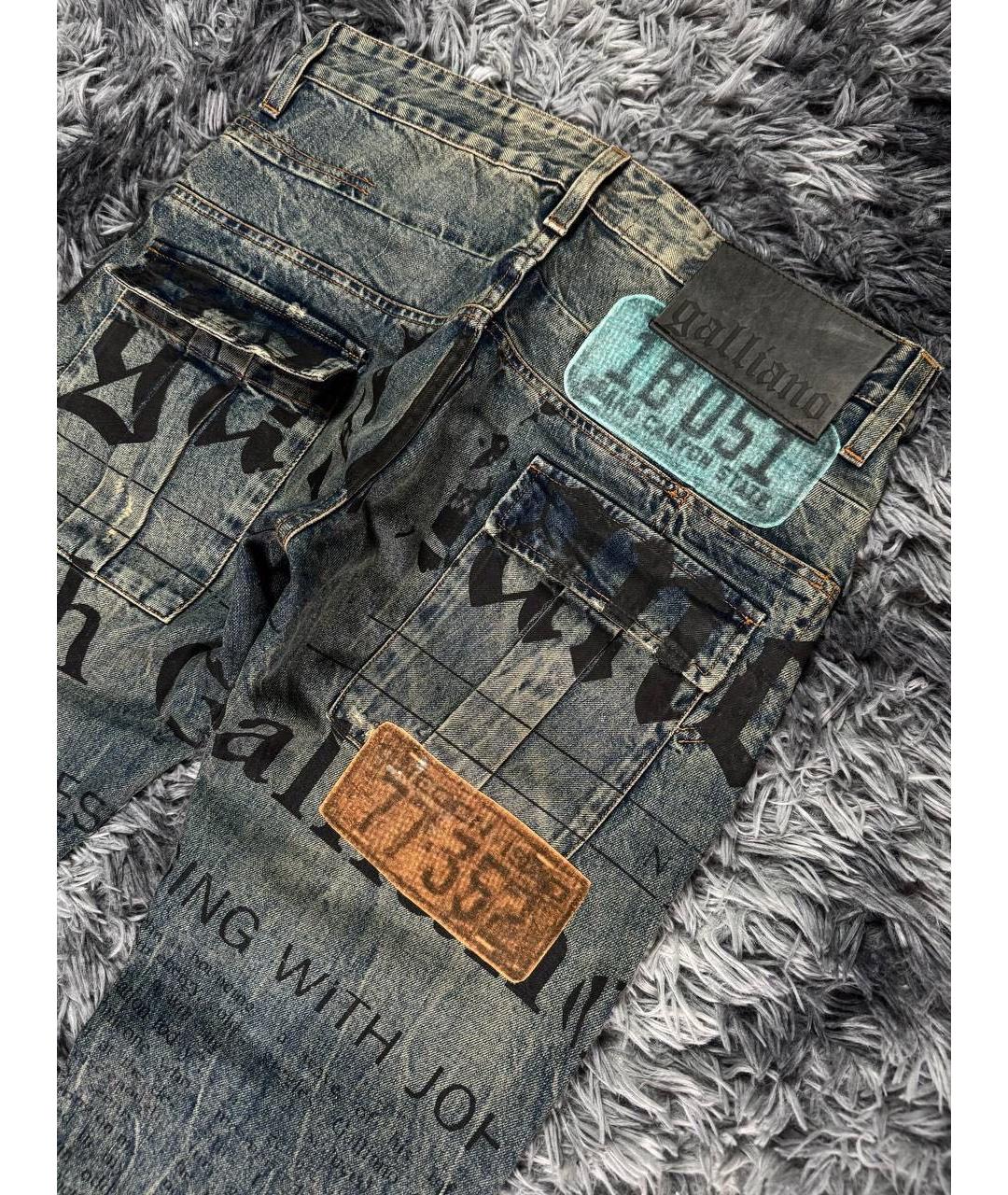 JOHN GALLIANO Синие хлопковые джинсы скинни, фото 3